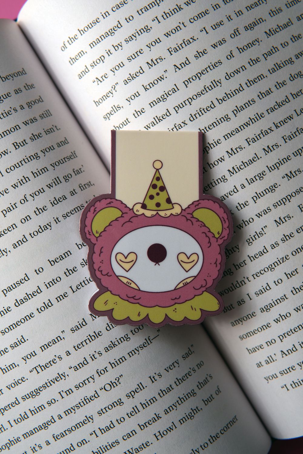 Clown Bear Magnetic Bookmark