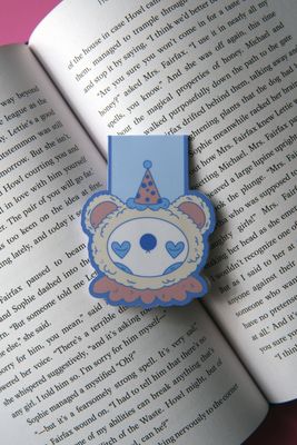 Clown Bear Magnetic Bookmark