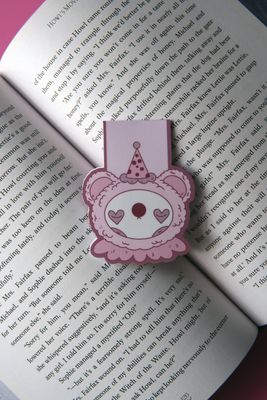 Clown Bear Magnetic Bookmark