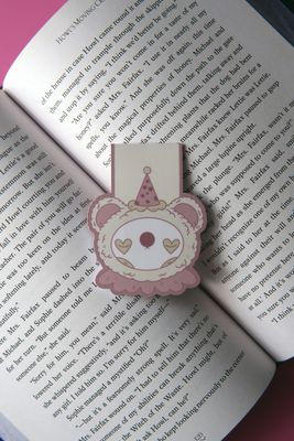Clown Bear Magnetic Bookmark