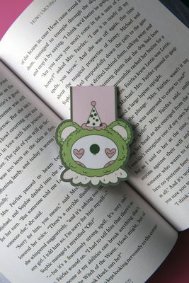 Clown Bear Magnetic Bookmark