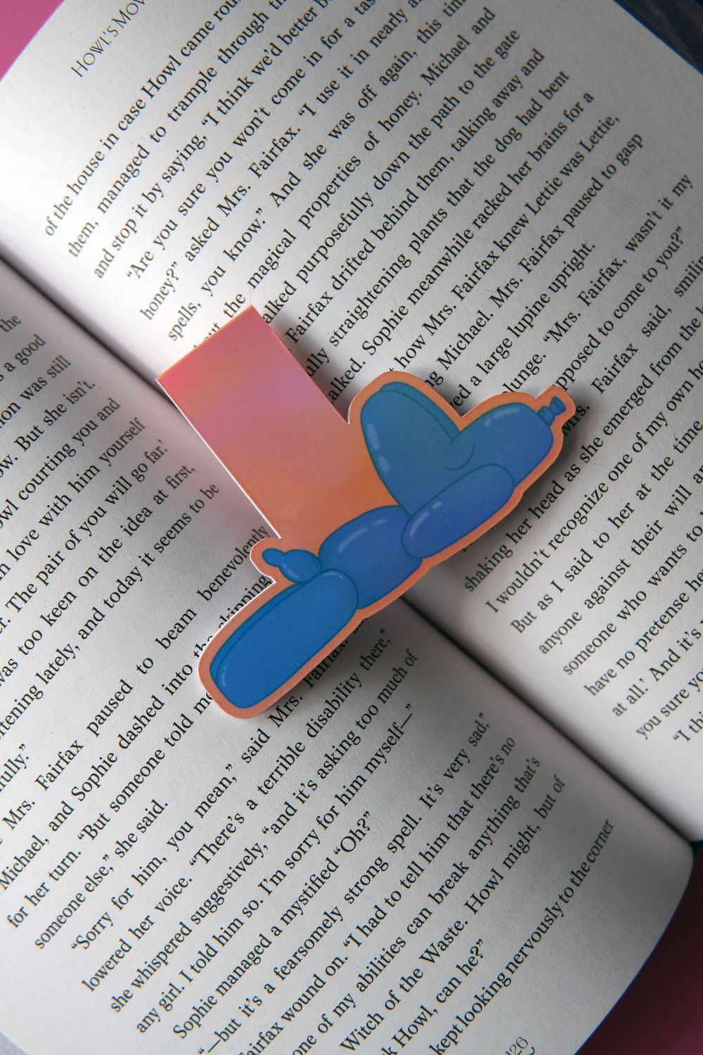 Sleepy Balloon Dog Magnetic Bookmark