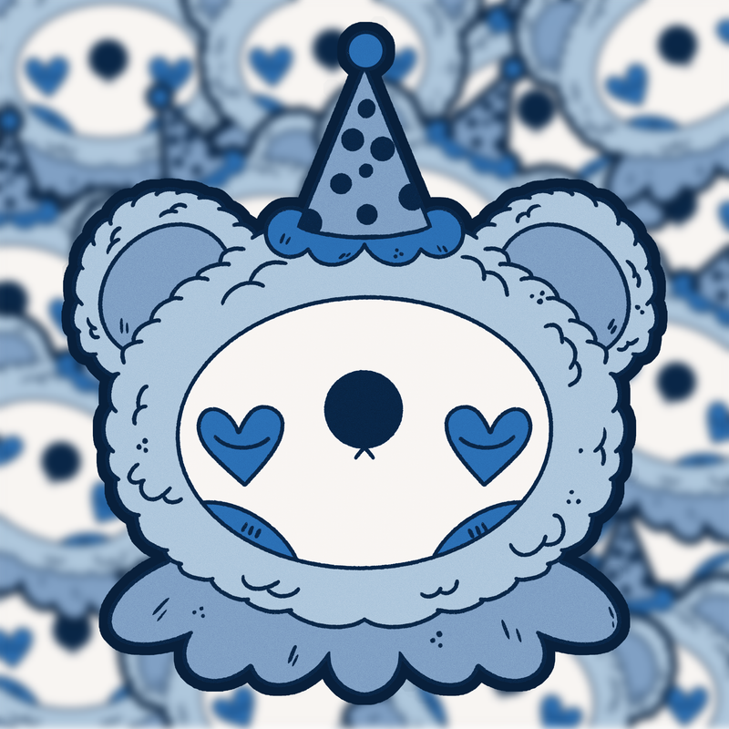 Clown Bear Sticker