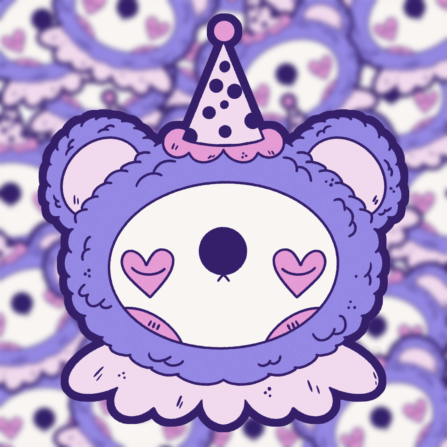 Clown Bear Sticker