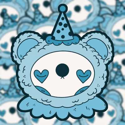 Clown Bear Sticker