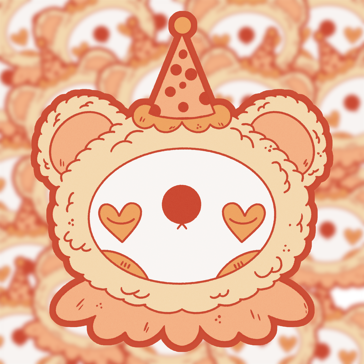 Clown Bear Sticker