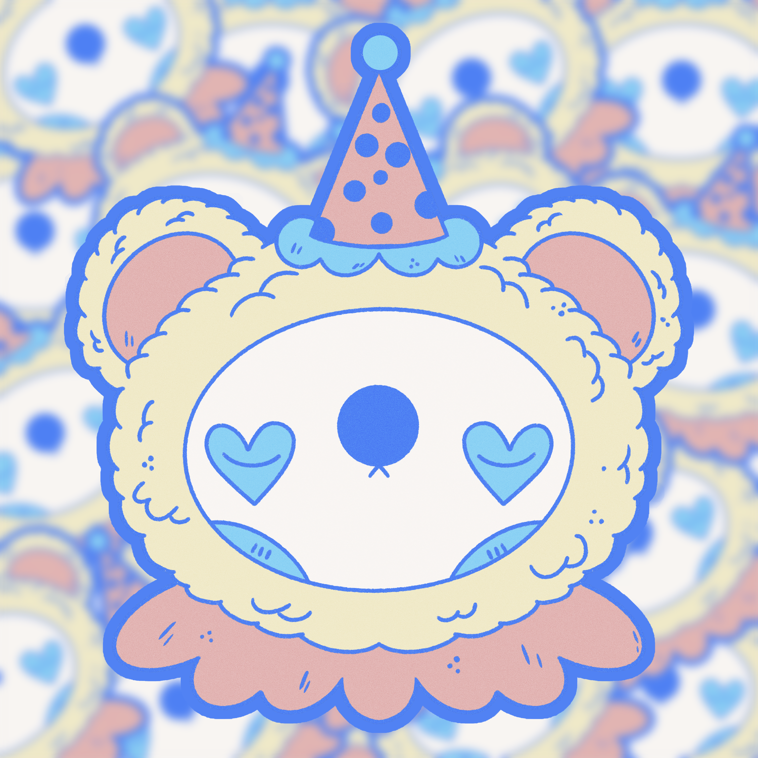 Clown Bear Sticker