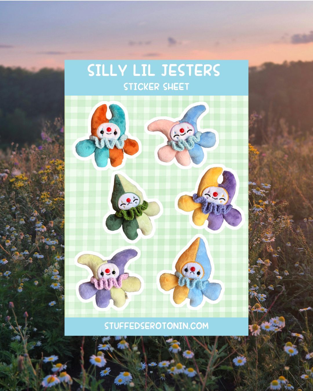 Silly Lil Jesters Sticker Sheet