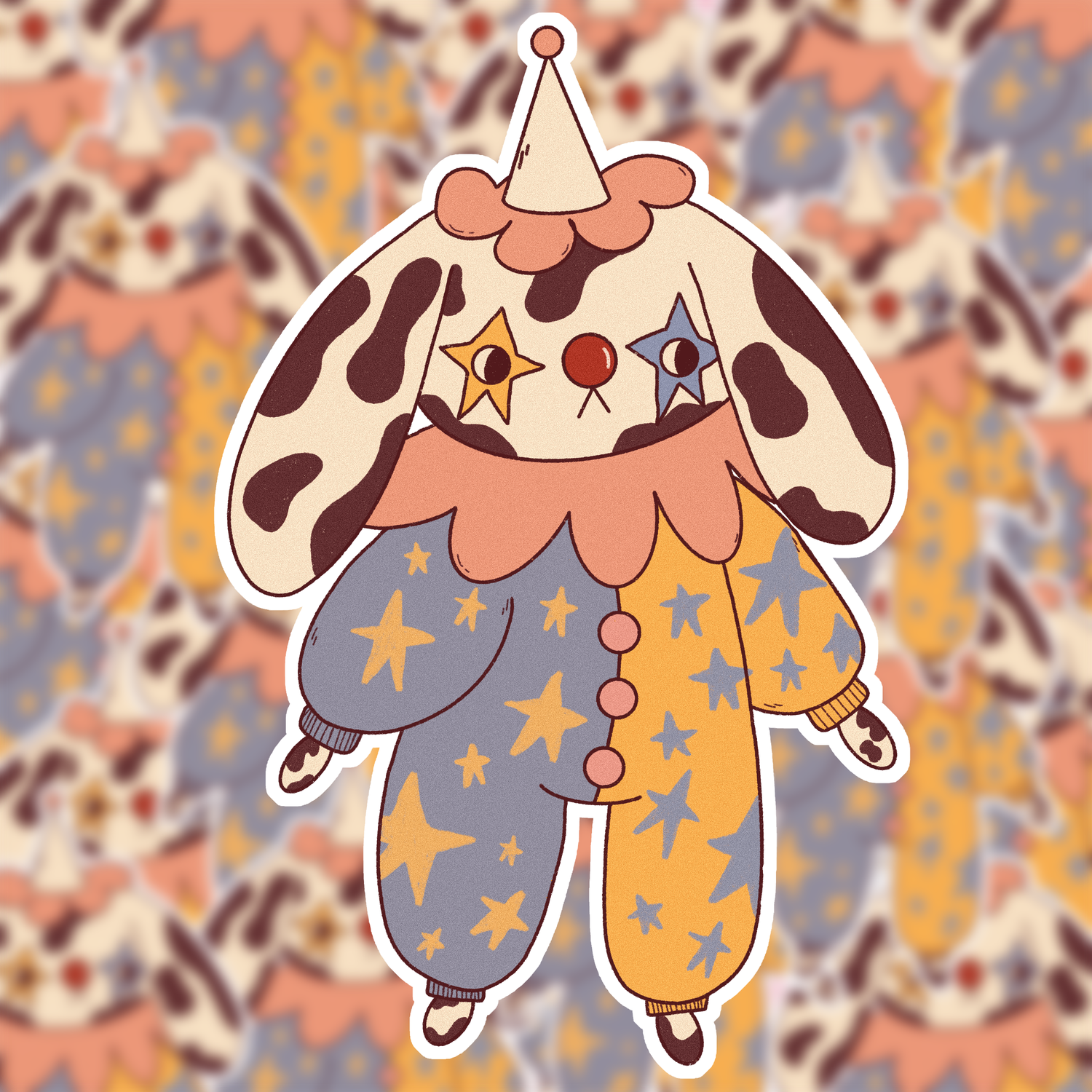 Alonzo the Clown Bun Sticker