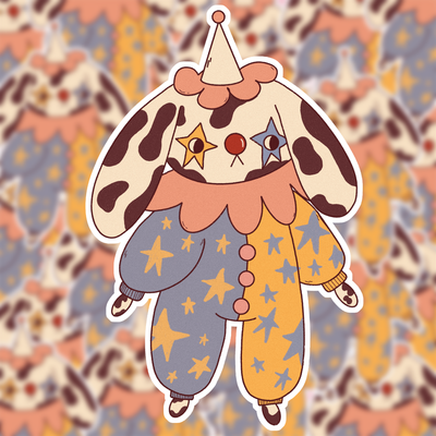 Alonzo the Clown Bun Sticker