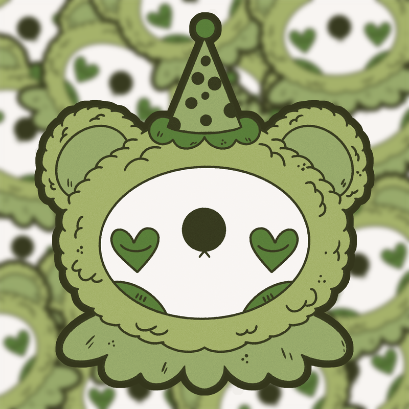 Clown Bear Sticker