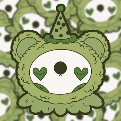 Clown Bear Sticker
