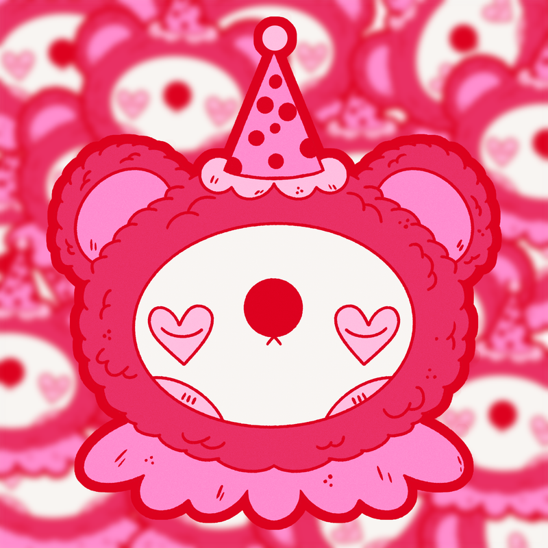 Clown Bear Sticker