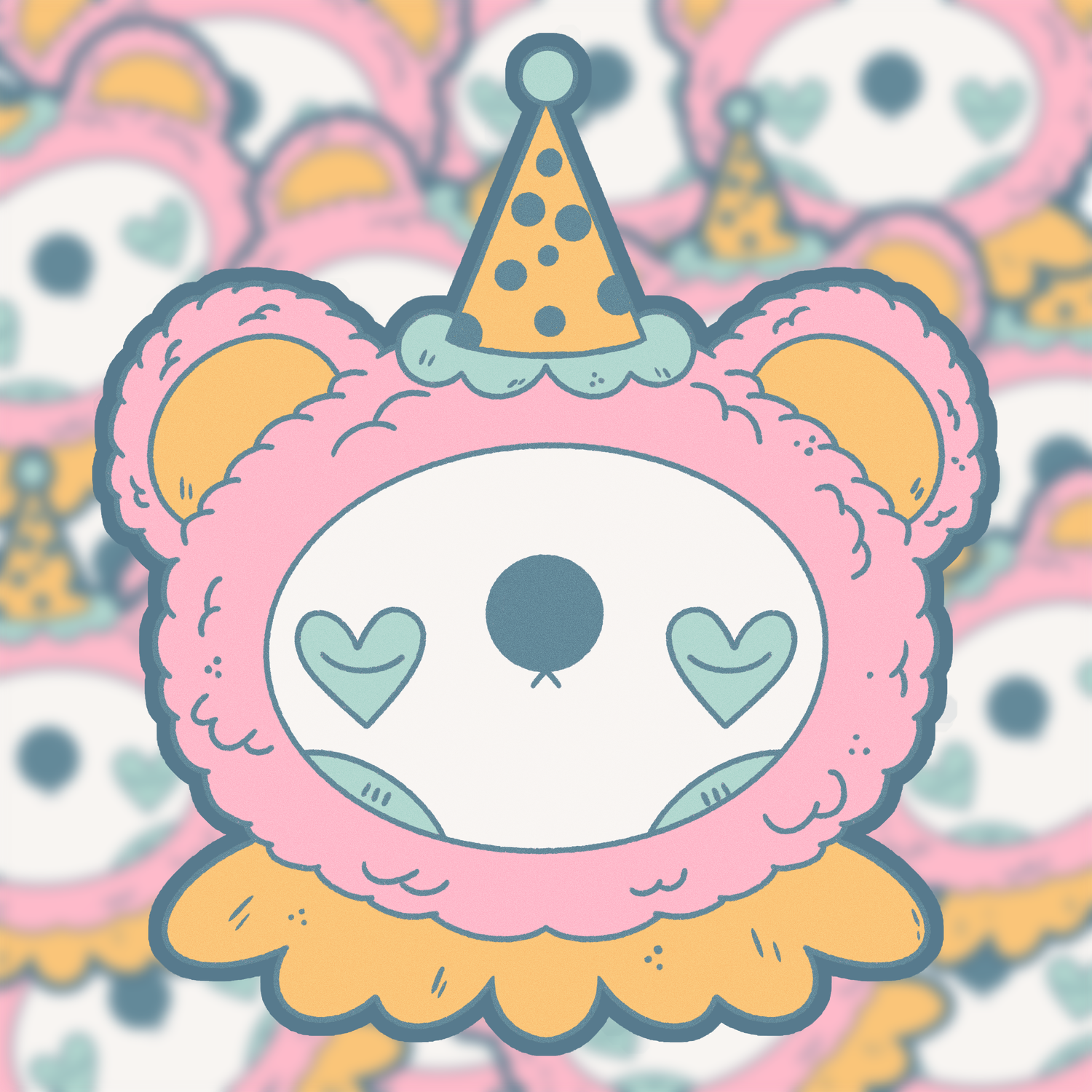 Clown Bear Sticker