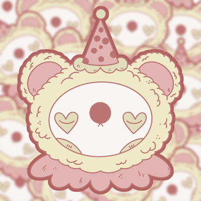 Clown Bear Sticker