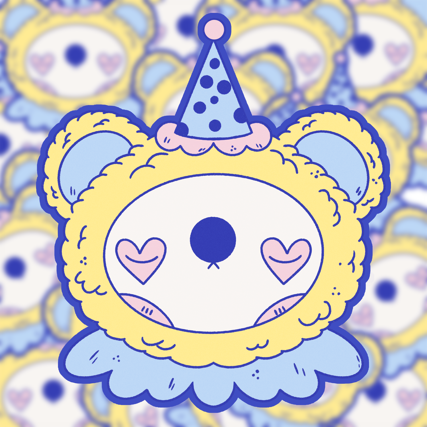 Clown Bear Sticker