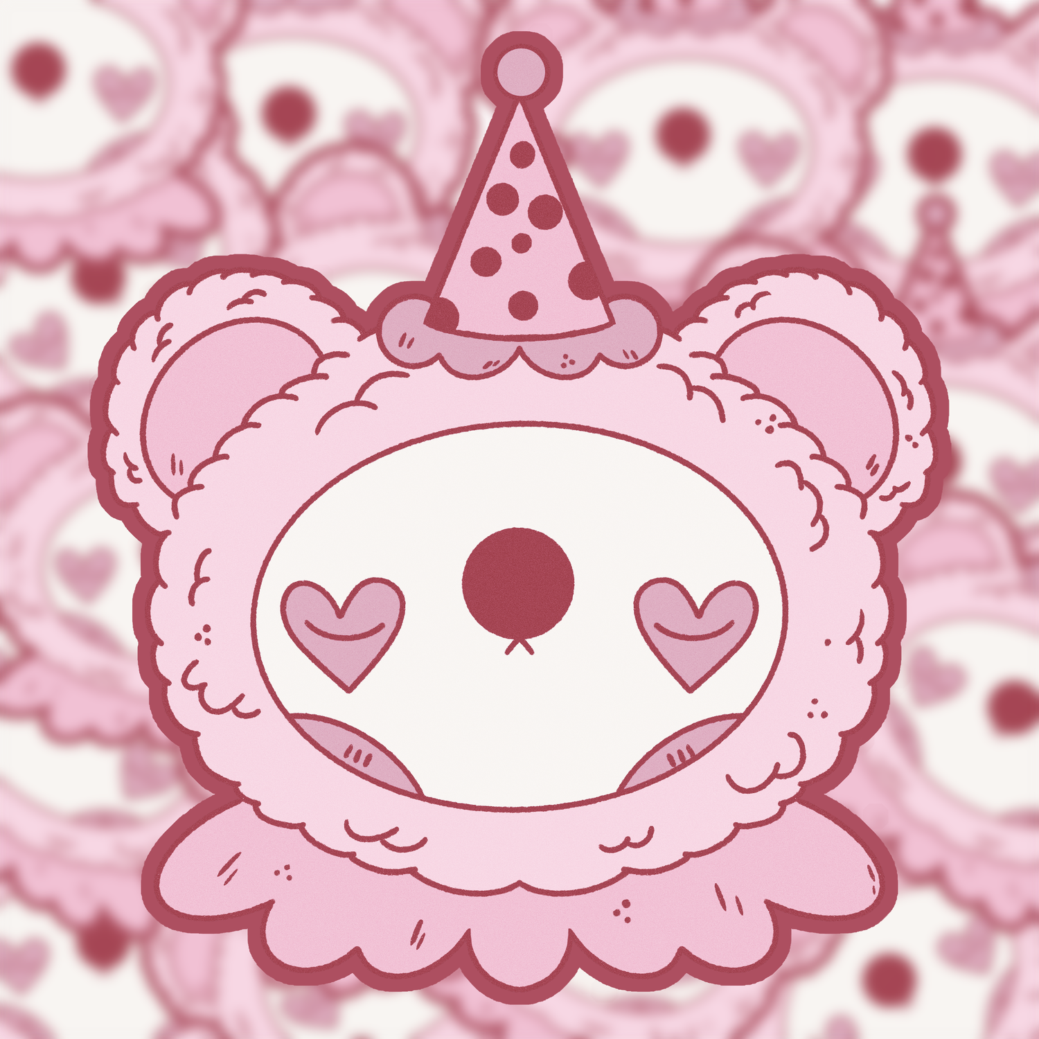 Clown Bear Sticker