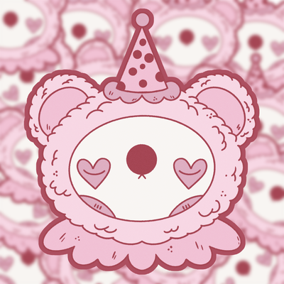Clown Bear Sticker