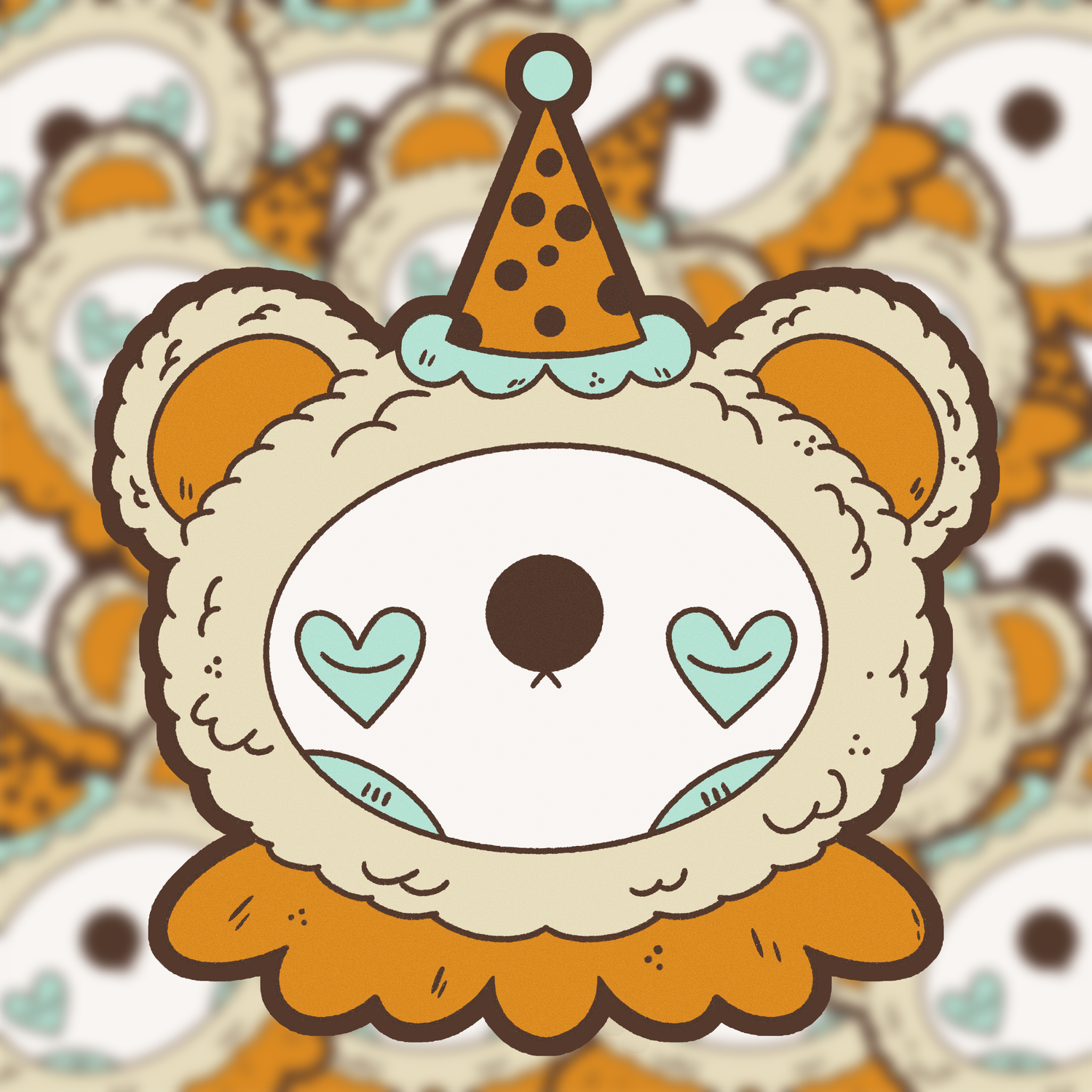 Clown Bear Sticker