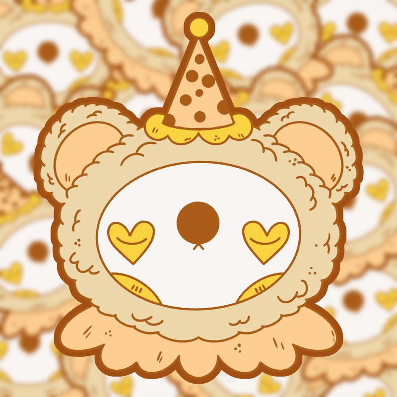 Clown Bear Sticker