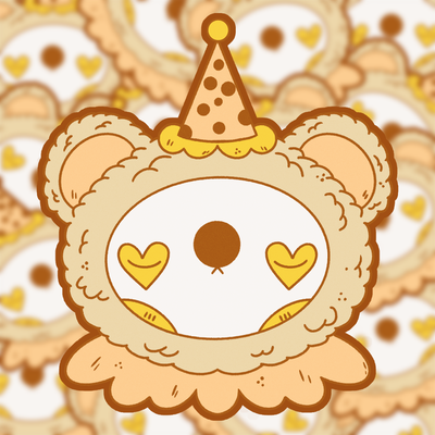 Clown Bear Sticker