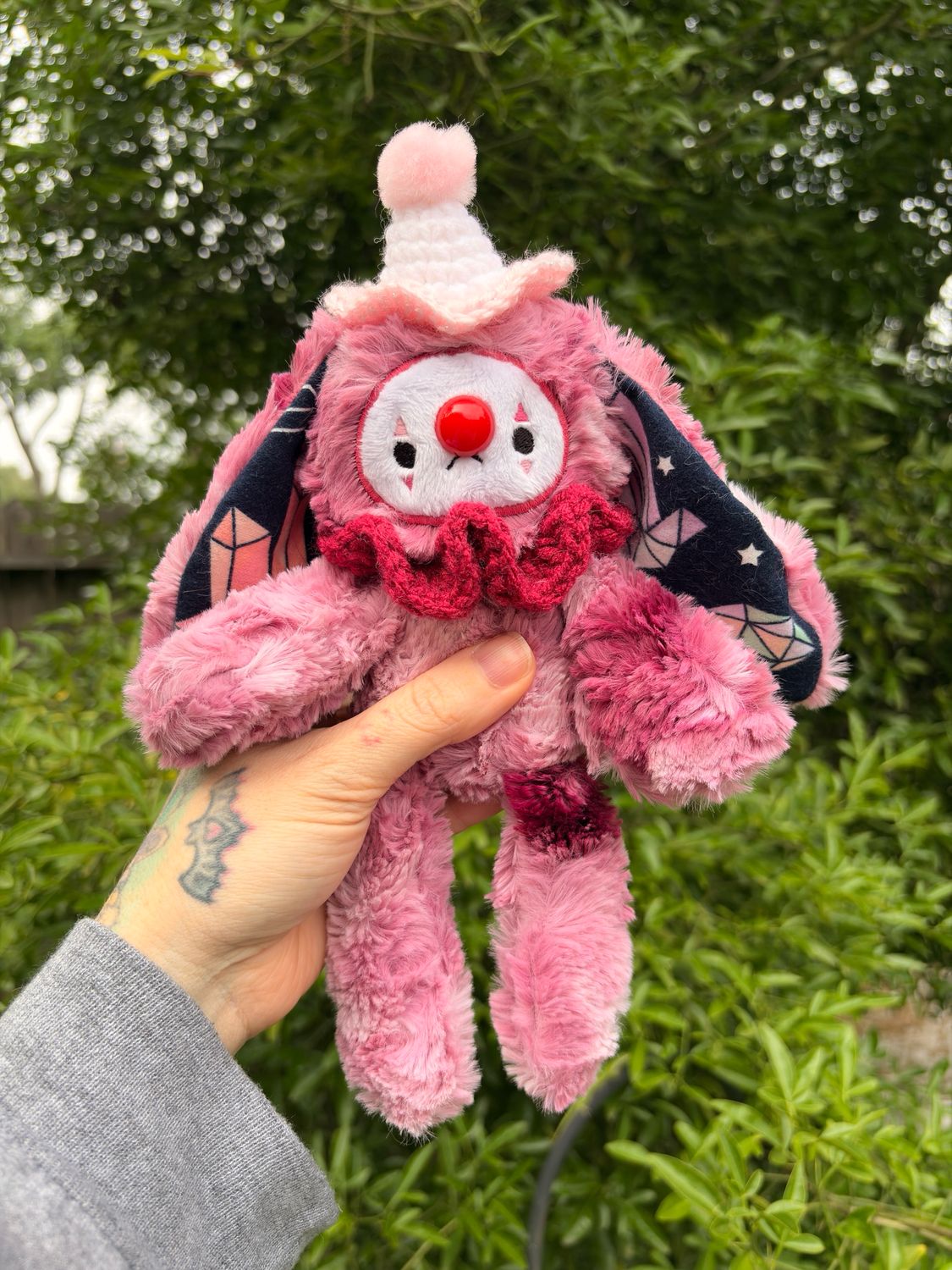 Pip the Mini Sitting Clown Bunny