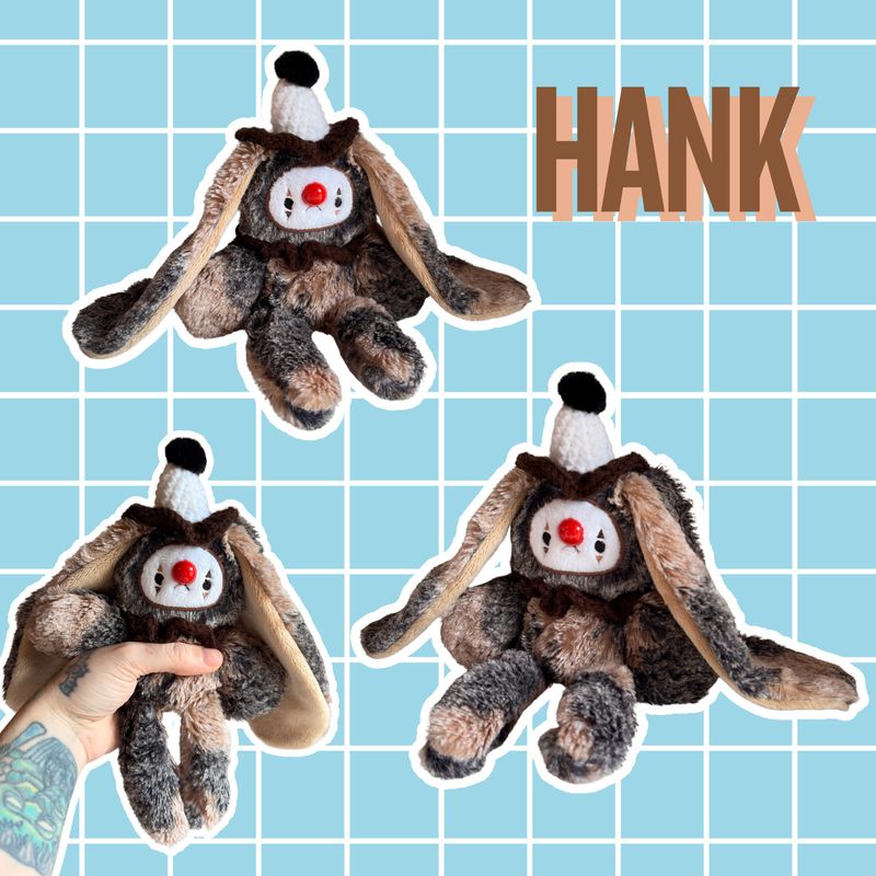Hank the Mini Sitting Clown Bunny