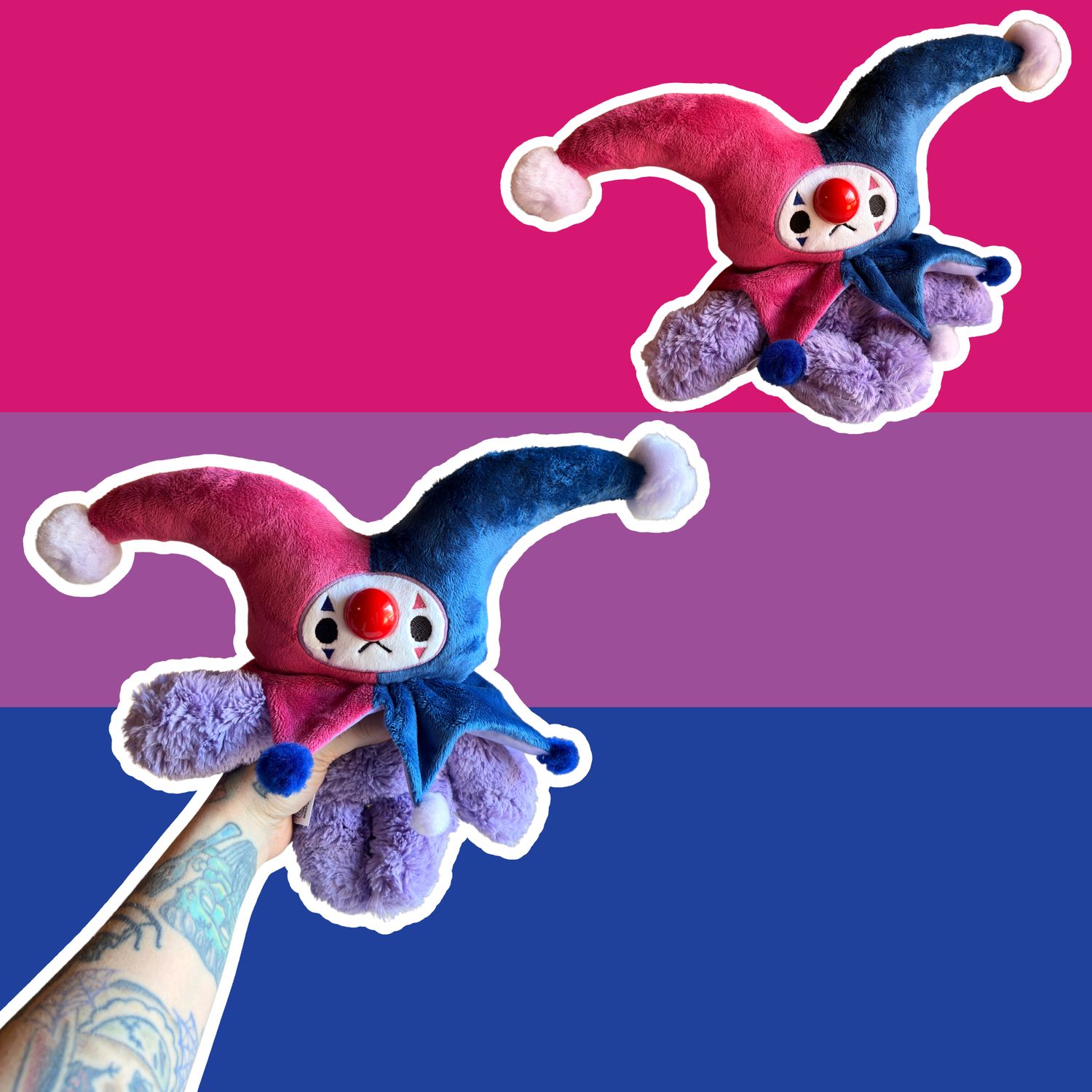Bisexual Pride Jester Plush