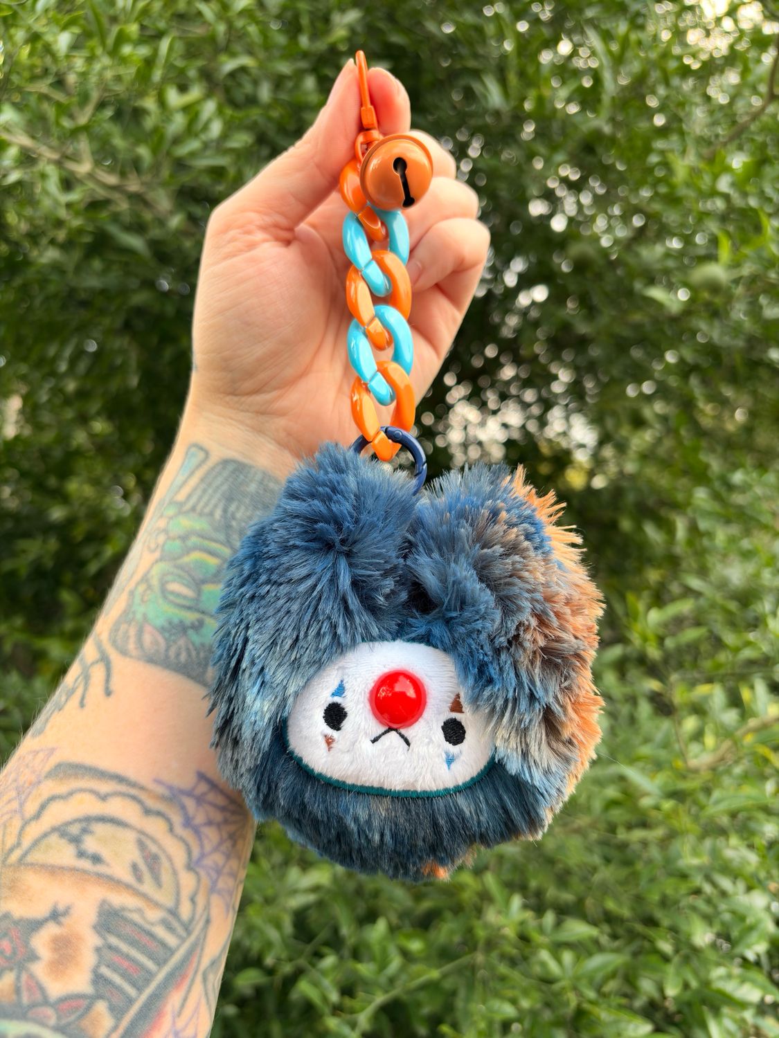 Blue/Orange/Teal/Brown Clownie Keychain