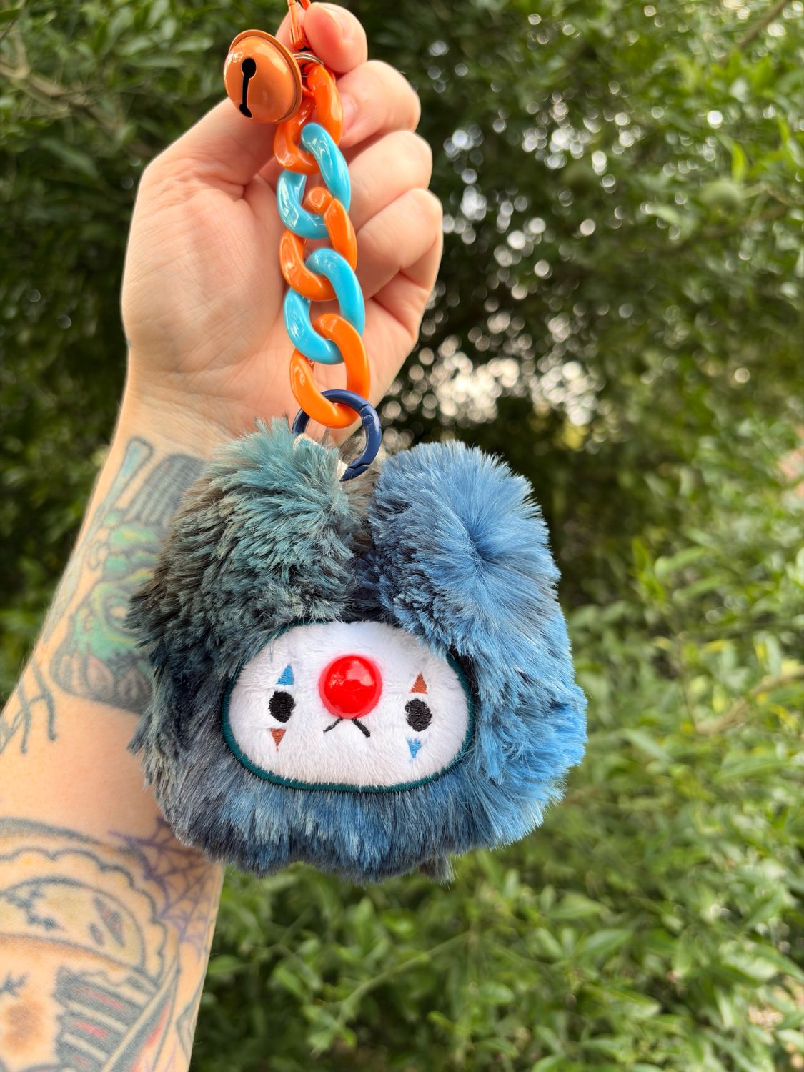 Blue/Orange/Teal/Brown Clownie Keychain