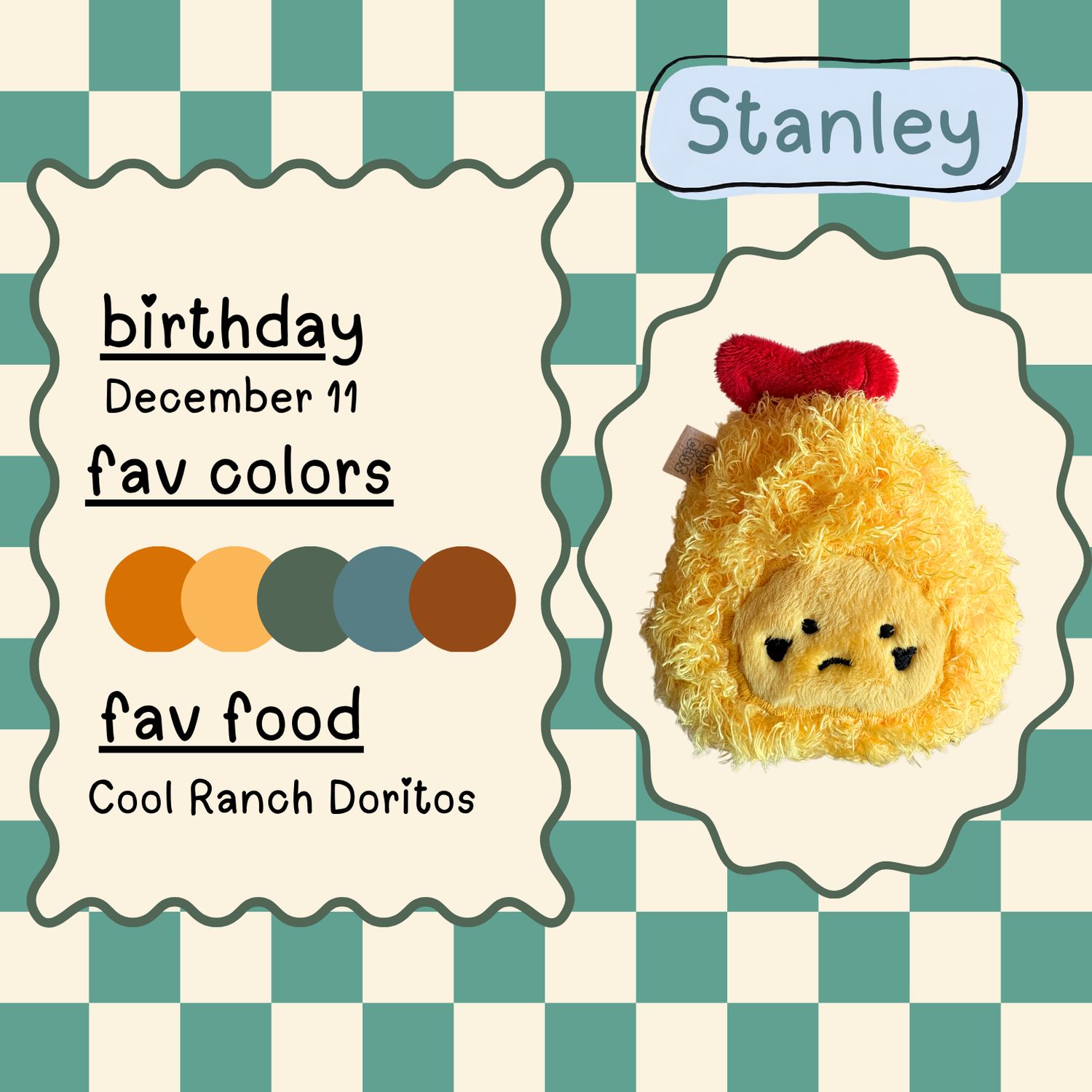 Stanley the Shrimp Tempura Grumpy  Pal