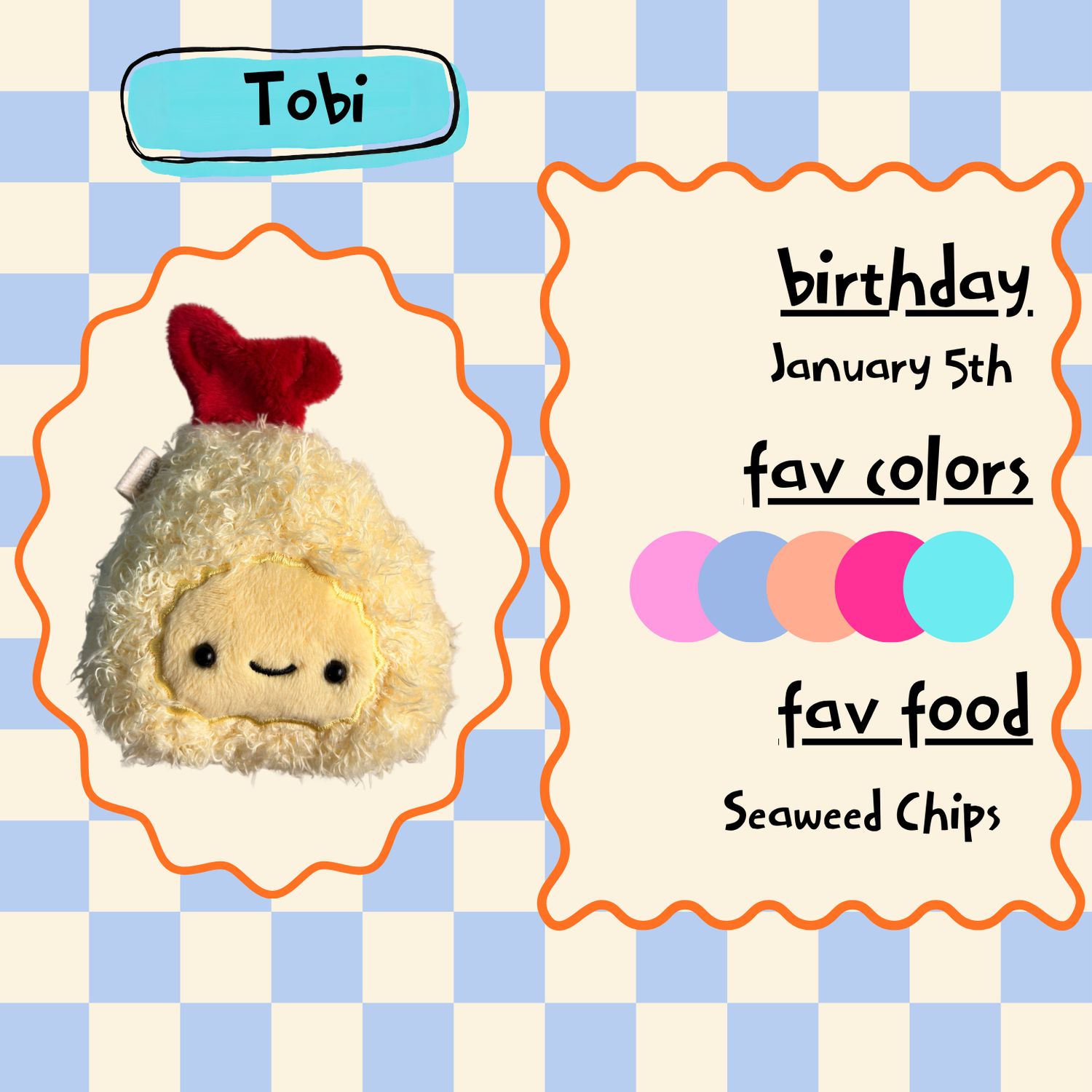 Tobi the Shrimp Tempura Peppy Pal