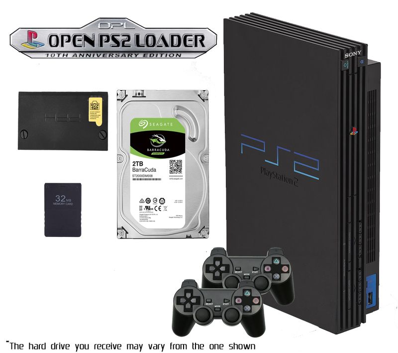PS2 Console w/ OPL Harddrive Ultimate Bundle
