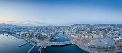 Leinwandprint Zürich Panoramabild 100x42x2cm