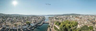 Leinwandprint Zürich mit Lindenhof 200x60x4cm