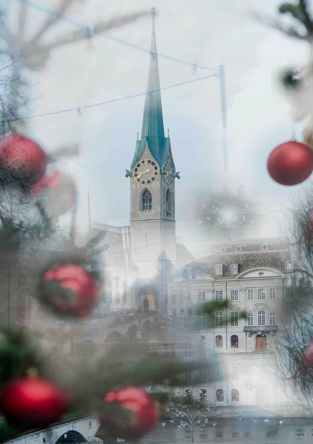 Weihnachtskarte "Fraumünster"