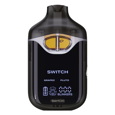 Switch Boutique Vape V4 – Dual Flavor Disposable Vape with Pluto Diesel Strains, LED Display, and Rechargeable Battery