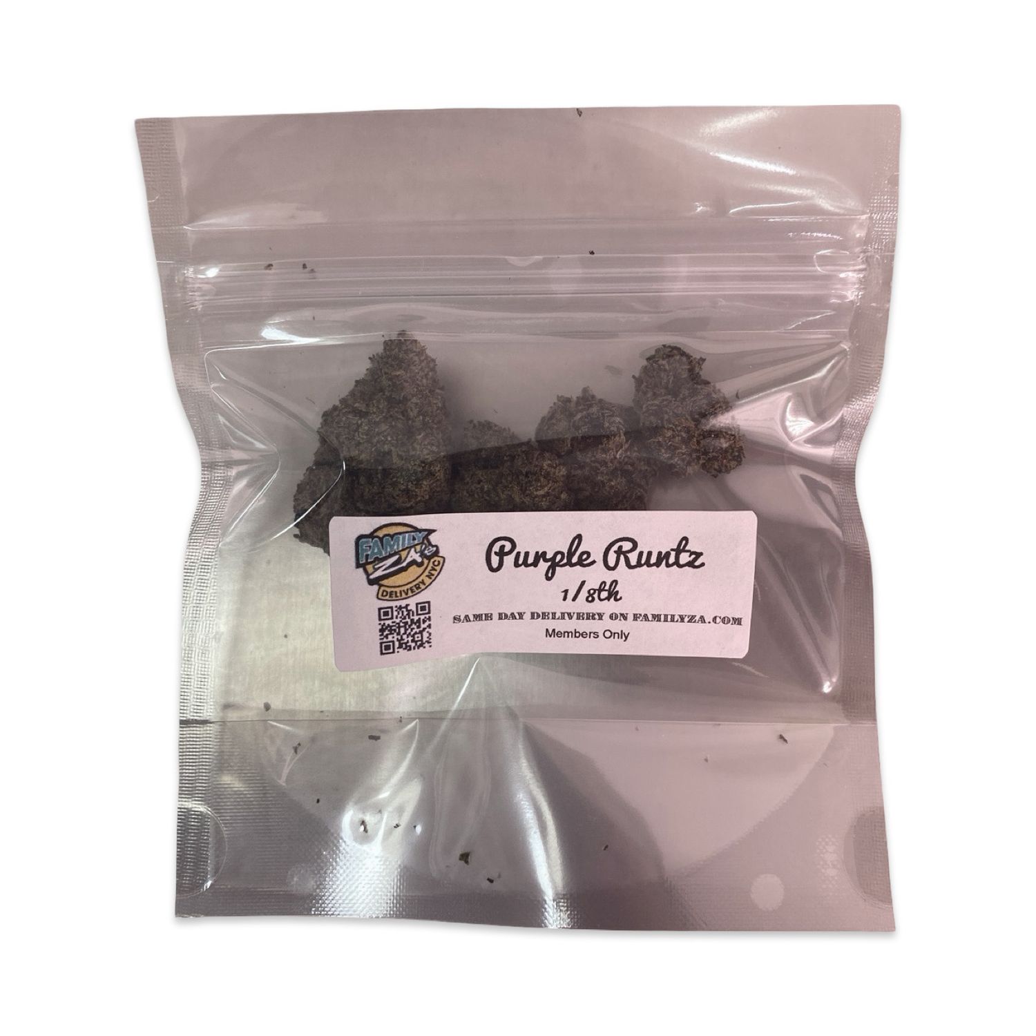 Purple Runtz in an 8th bag