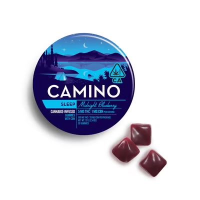 Camino Sleep Gummies | 5mg THC | 1mg CBN | 100mg THC | 20mg CBD Camino Sleep Gummies For Delivery In NYC