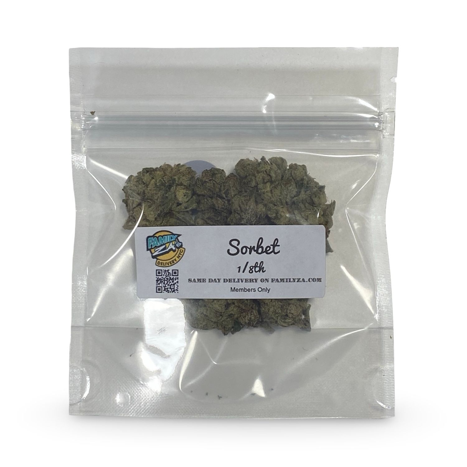 Sorbet 8th in Family Za's NYC Weed Delivery Bag