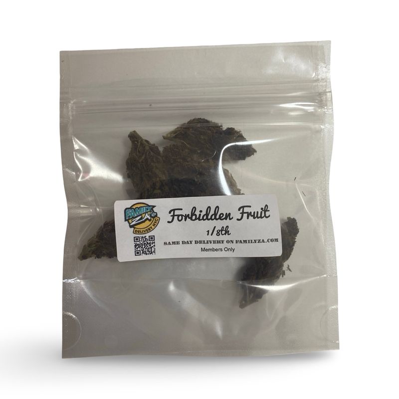 Forbidden Fruit 8th in Family Za's Same Day NYC Weed Delivery Bag