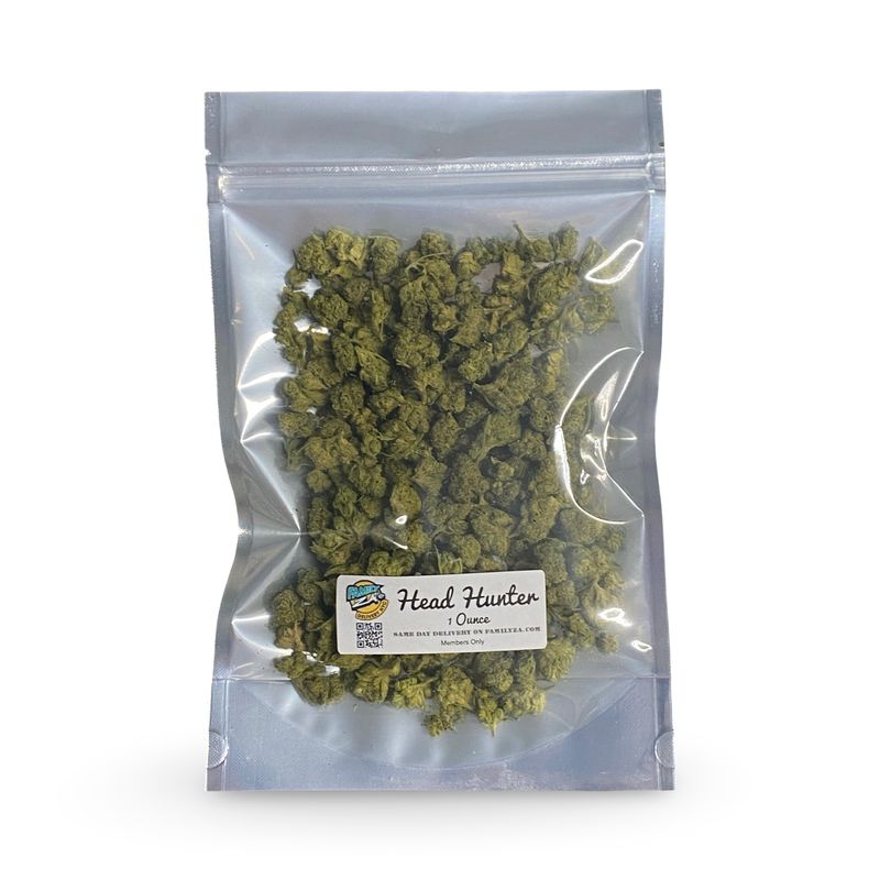 Head Hunter Strain in Ounce Bag by Family Za's Delivery in NYC