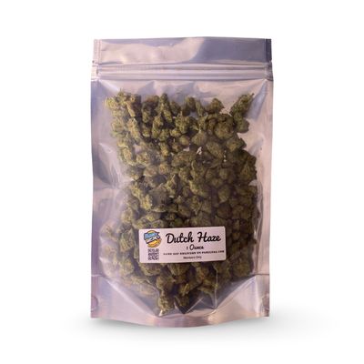 Dutch Haze | Sativa | Gold Ounce Special (Smalls) Family Za Dutch Haze Smalls one ounce gold quality cannabis small nugs in clear resealable bag for same day delivery in NYC