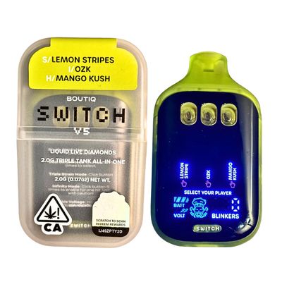 BOUTIQ SWITCH V5 (3 in 1) “LEMON STRIPES” (S) x “OZK” (I) x “MANGO KUSH” (H)