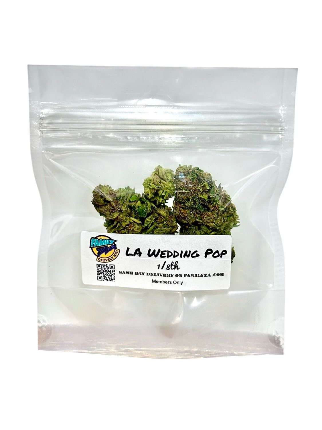 LA WEDDING POP 8th in family za's nyc weed delivery bag