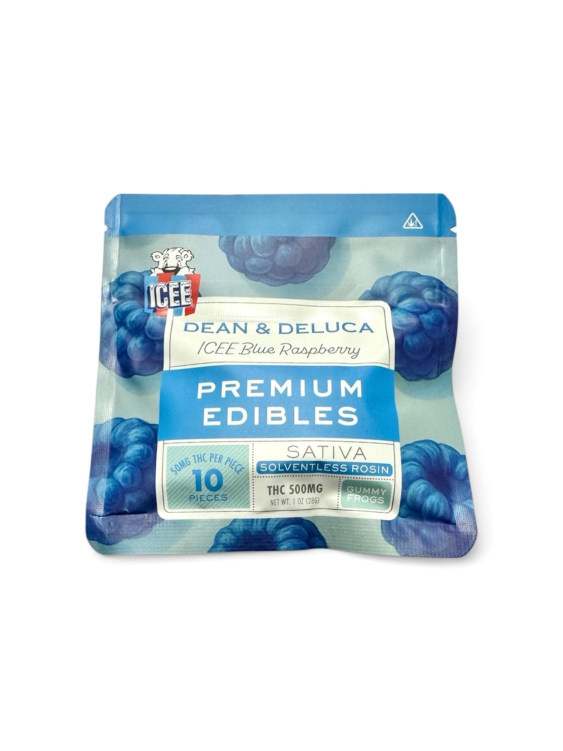 Dean &amp; Deluca Gummies | ICEE Blue Raspberry | Sativa | 50MG | 500MG