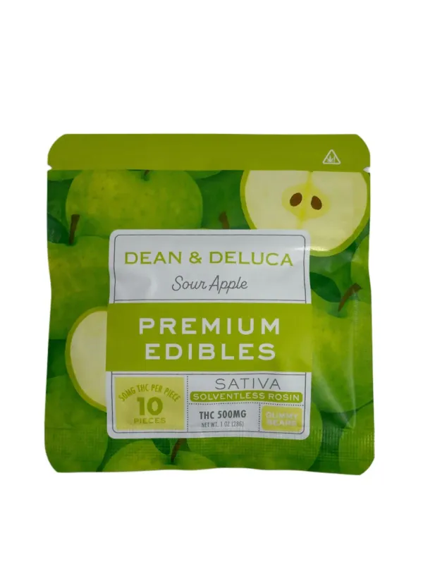 Dean & Deluca Gummies | Sour Apple | Sativa | 50MG | 500MG