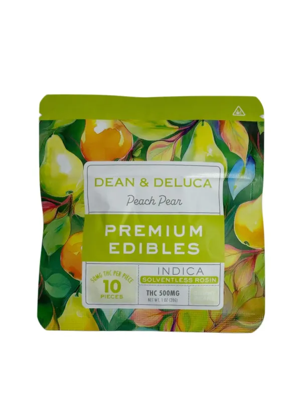Dean & Deluca Gummies | Peach Pear | Indica | 50MG | 500MG