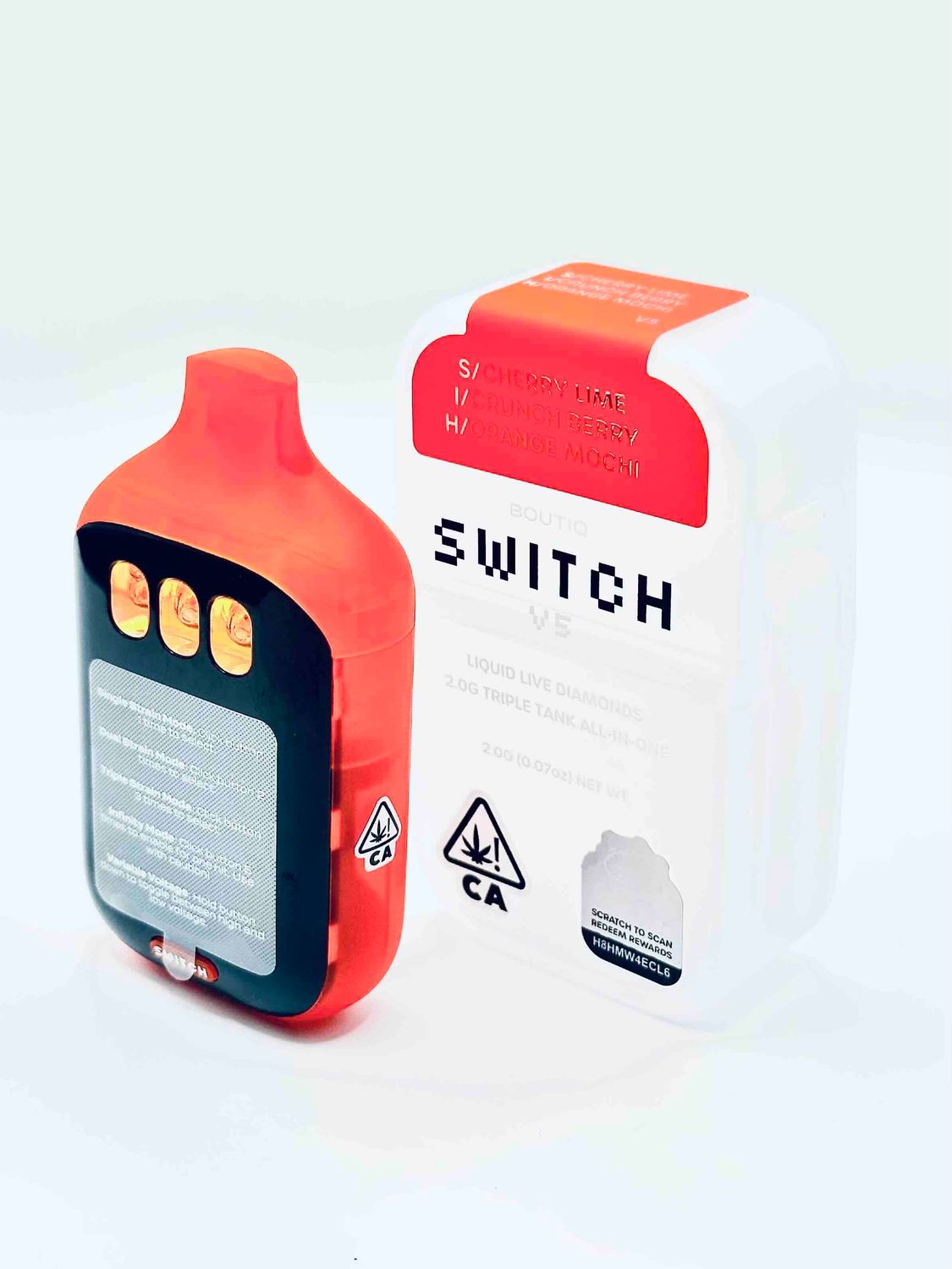 Boutiq Switch V5 Liquid Live Diamonds | Cherry Lime Sativa | Crunch Berry Indica | Orange Mochi Hybrid | 2G