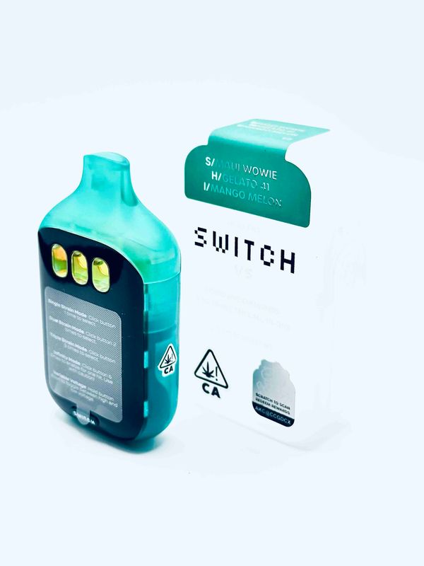 Boutiq Switch V5 Liquid Live Diamonds | Maui Wowie Sativa | Gelato 41 Hybrid | Mango Melon Indica | 2G